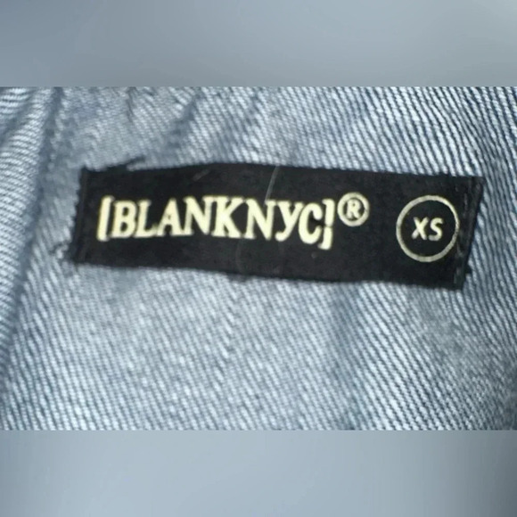 Blanknyc Embroidered Blue Denim Top With Red Aztec Design Size XS - Picture 7 of 7